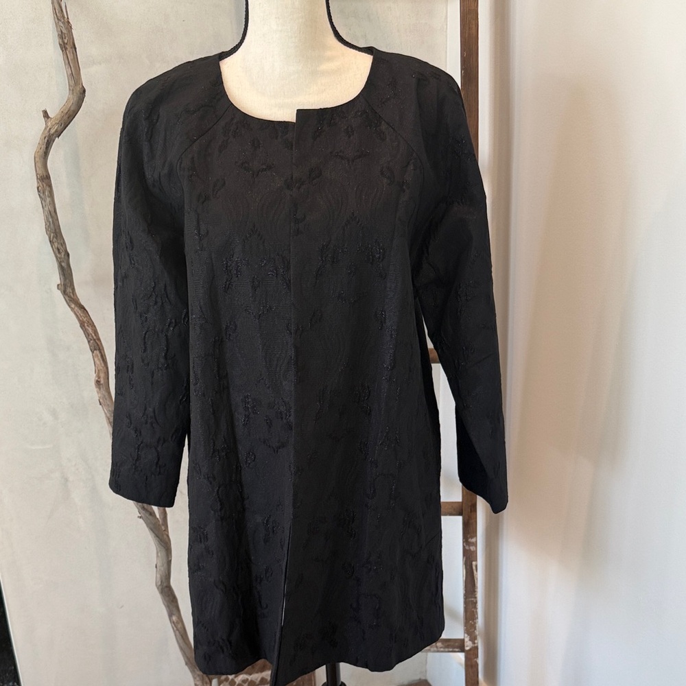 Eileen Fisher Black Textured Jacket